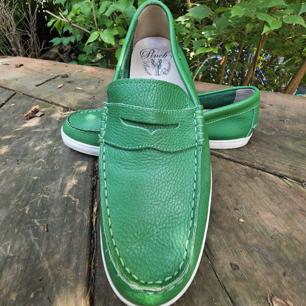Mens Cole Haan GRAND.OS Green slip on penny loafers Size 10M